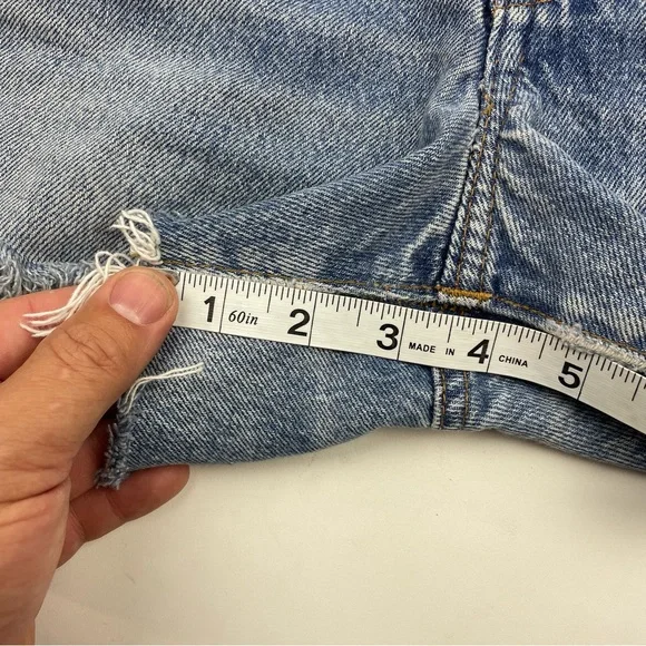 Nasty Gal Afterparty Reworked Vintage Levi’s Denim Shorts Size 25 NEW - Picture 5 of 7